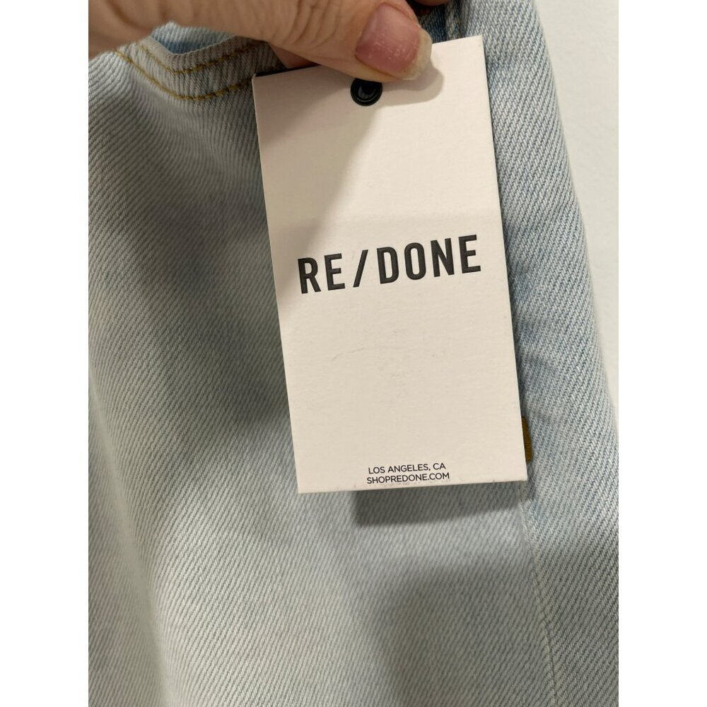 Re/Done Mid Rise Wide Leg Acqua NWT Size 30 Redone - Picture 5 of 6